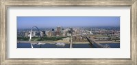 Framed High angle view of buildings in a city, St. Louis, Missouri, USA