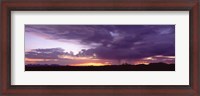 Framed Thunderstorm clouds at sunset, Phoenix, Arizona, USA
