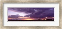 Framed Thunderstorm clouds at sunset, Phoenix, Arizona, USA