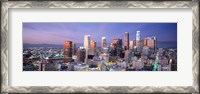 Framed Night, Skyline, Cityscape, Los Angeles, California, USA