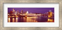 Framed USA, Ohio, Cincinnati, night