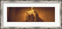 Framed USA, Washington DC, Lincoln Memorial, Low angle view of the statue of Abraham Lincoln