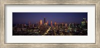 Framed Chicago Skyline at Night