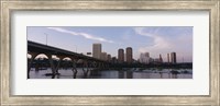 Framed Low angle view of a bridge over a river, Richmond, Virginia, USA