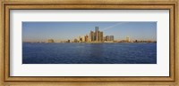 Framed Skyscrapers on the waterfront, Detroit, Michigan, USA