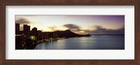 Framed Sunrise at Waikiki Beach Honolulu HI USA
