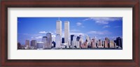 Framed USA, New York City, with World Trade Center