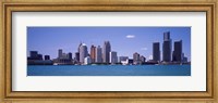 Framed Detroit, Michigan Skyline