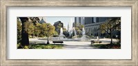Framed Fountain in a park, Swann Memorial Fountain, Logan Circle, Philadelphia, Philadelphia County, Pennsylvania, USA