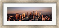 Framed Skyline At Dusk, Los Angeles, California, USA