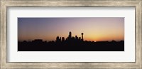 Framed Sunrise Skyline Dallas TX USA