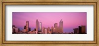 Framed USA, Georgia, Atlanta, Panoramic view of the city at dawn