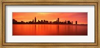 Framed USA, Illinois, Chicago, sunset