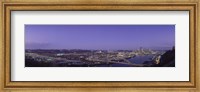 Framed Aerial view of a city, Pittsburgh, Allegheny County, Pennsylvania, USA