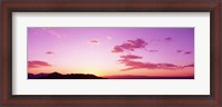 Framed Silhouette of mountains at sunset, South Mountain Park, Phoenix, Arizona, USA