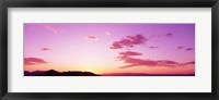 Framed Silhouette of mountains at sunset, South Mountain Park, Phoenix, Arizona, USA