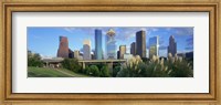 Framed Aerial View of Houston Skyscrapers, Texas