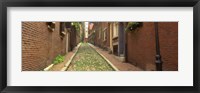 Framed Street View of Beacon Hill, Boston Massachusetts