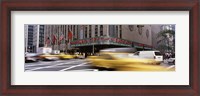 Framed Cars in front of a building, Radio City Music Hall, New York City, New York State, USA