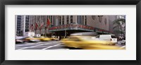 Framed Cars in front of a building, Radio City Music Hall, New York City, New York State, USA