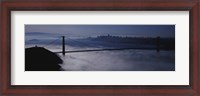 Framed USA, California, San Francisco, Fog over Golden Gate Bridge