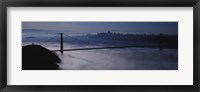 Framed USA, California, San Francisco, Fog over Golden Gate Bridge