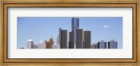 Framed Skyscrapers in a city, Detroit, Wayne County, Michigan, USA