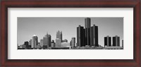 Framed Skyscrapers In The City, Detroit, Michigan, USA