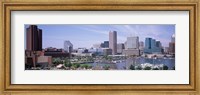Framed USA, Maryland, Baltimore, High angle view of Inner Harbor