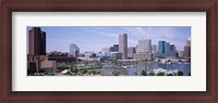 Framed USA, Maryland, Baltimore, High angle view of Inner Harbor