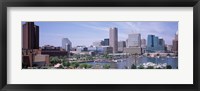 Framed USA, Maryland, Baltimore, High angle view of Inner Harbor