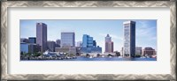 Framed USA, Maryland, Baltimore, Skyscrapers along the Inner Harbor