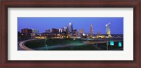 Framed Kansas City, Missouri at Night