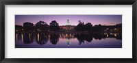 Framed Reflection of a government building in a lake, Capitol Building, Washington DC, USA