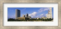 Framed Buildings on the banks of a river, Scioto River, Columbus, Ohio, USA