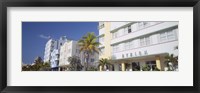 Framed Art Deco Hotels, Ocean Drive, Florida, USA