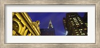 Framed Night, Chrysler Building, Grand Central Station, NYC, New York City, New York State, USA