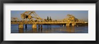Framed Drawbridge across a river, The Sacramento-San Joaquin River Delta, California, USA