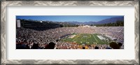 Framed Spectators watching a football match, Rose Bowl Stadium, Pasadena, City of Los Angeles, Los Angeles County, California, USA