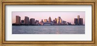 Framed Detroit Skyline with Water