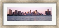 Framed Detroit Skyline with Water