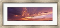 Framed Low angle view of clouds at sunset, Phoenix, Arizona, USA