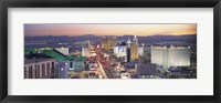 Framed Strip at dusk, Las Vegas NV