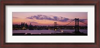 Framed Bridge across a river, Ben Franklin Bridge, Philadelphia, Pennsylvania, USA