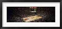 Framed Spectators watching a basketball match, Key Arena, Seattle, King County, Washington State, USA
