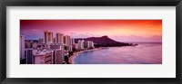 Framed Sunset Honolulu Oahu HI USA