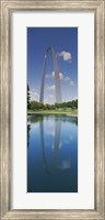 Framed Reflection of an arch structure in a river, Gateway Arch, St. Louis, Missouri, USA