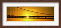 Framed Sunrise Bay Bridge San Francisco CA USA