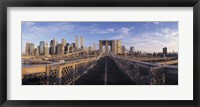Framed Pedestrian Walkway Brooklyn Bridge New York NY USA