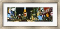 Framed Neon boards in a city lit up at night, Times Square, New York City, New York State, USA